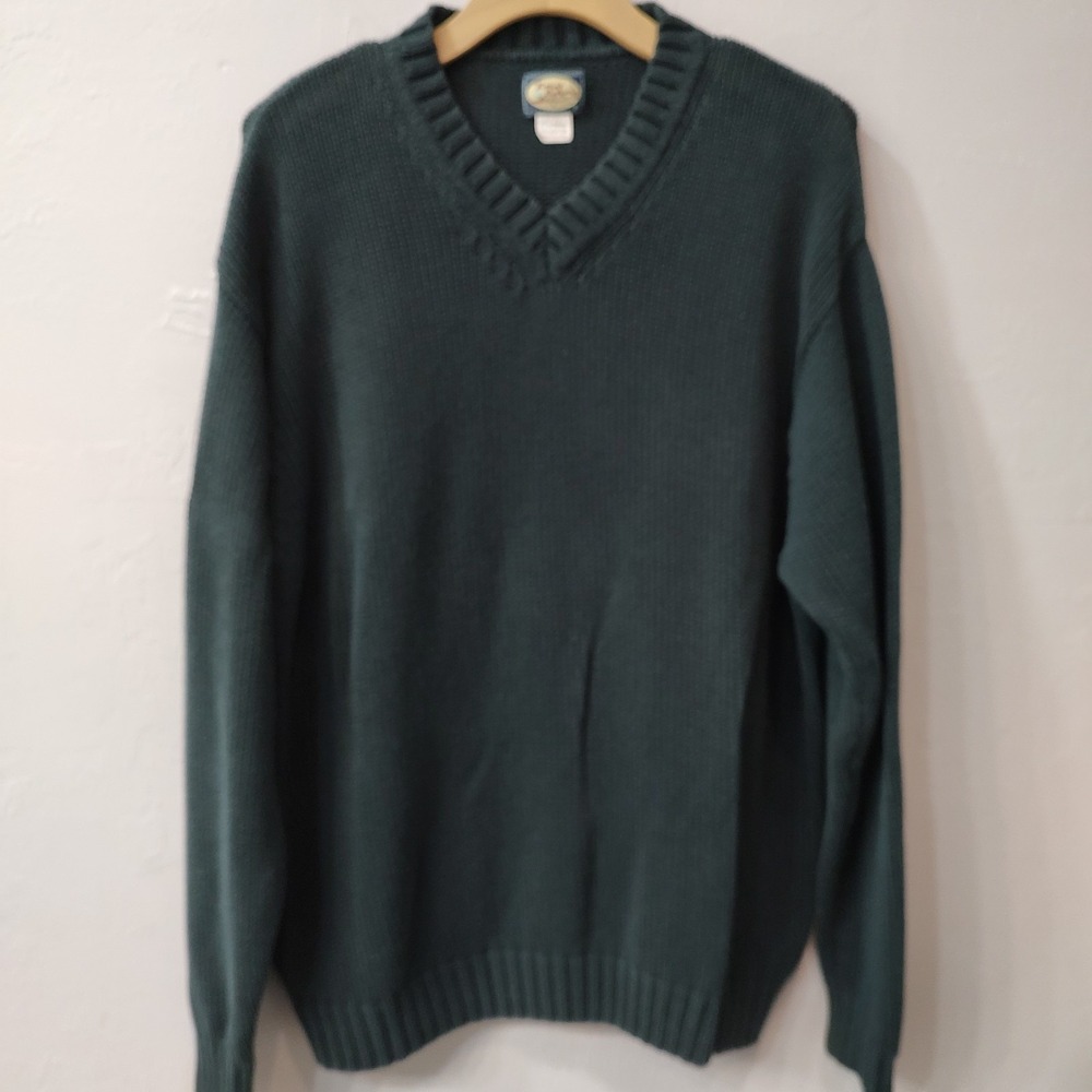 Tommy Bahama Mens Sweater Sz 2X Dark Green Cable Knit Fisherman Pullover Vintage